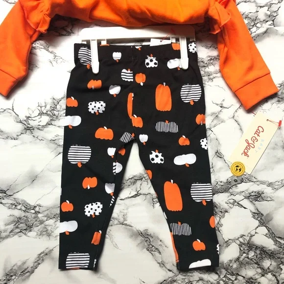 Cat & Jack Little pumpkin two piece outfit - Halloween New - Picture 5 of 6
